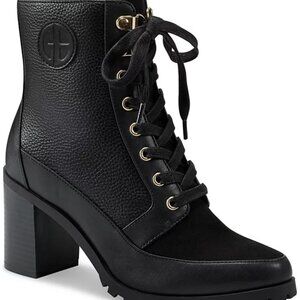Giani Bernini Women's Keegann Lace up Lug Sole Booties, Black Size 6.5M